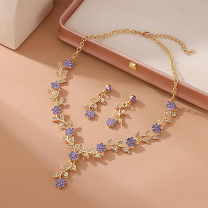 Kamirola Tiaras and Crowns for Women,Tiaras Earrings Necklace, Crystal Bridal Jewelry Set (TR48)