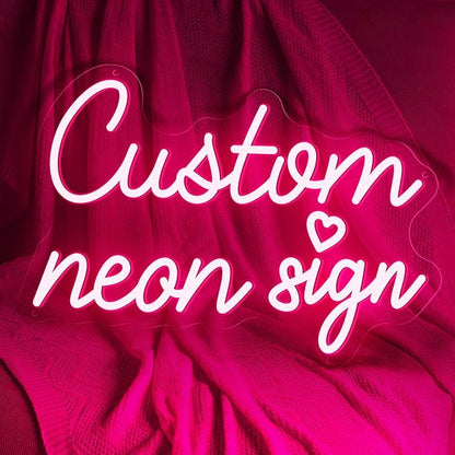 Custom Neon Sign for Wall Decor Personalized Dimmable LED Neon Sign Customizable Light Up Sign for Christmas Wedding Family Birthday Party Beauty Bar Game Room Neon Light Business Signs