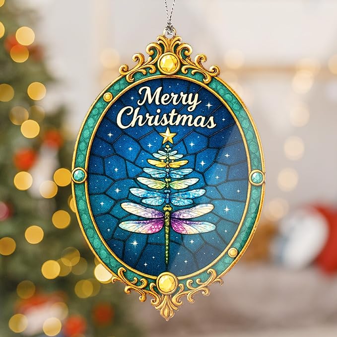Christmas Ornaments - Dagonfly Ornament - Dragon Fly Gift for Women - Dragonfly Gifts - Dragonfly Ornaments - Christmas Ornament 2025 - White Elephant Gifts - Xmas Tree Hanging