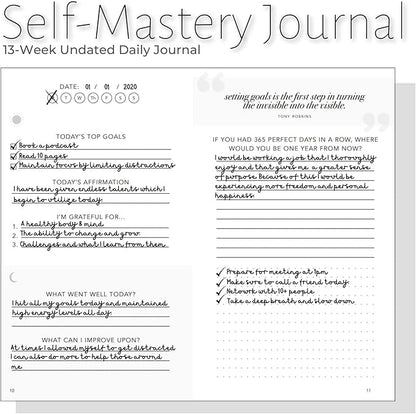 Self-Mastery Journal for Men - Gratitude Journals – 5 Minute Journal - Reflection Manifestation Journals for Mindfulness – Self Care Journal – Goal / Guided Gratitude Journal for Women & Men