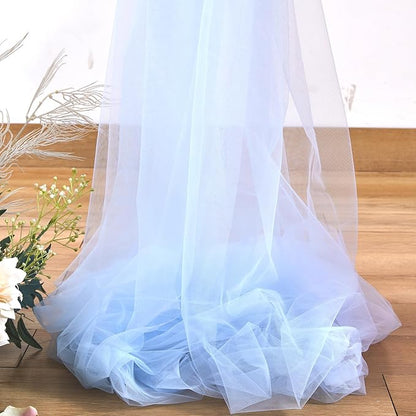 Baby Blue Tulle Backdrop Curtain for Parties Baby Shower Boys Light Blue Sheer Backdrop Curtains Drapes for Birthday Party Wedding Photo Shoot Background Decorations 2 Panels 5ft X 8 ft