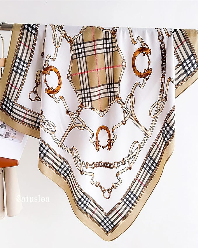 Neck Scarf For Womens Silky Head Scarves Hair Bandanas Square Scarf Fashion Accessories lightweight