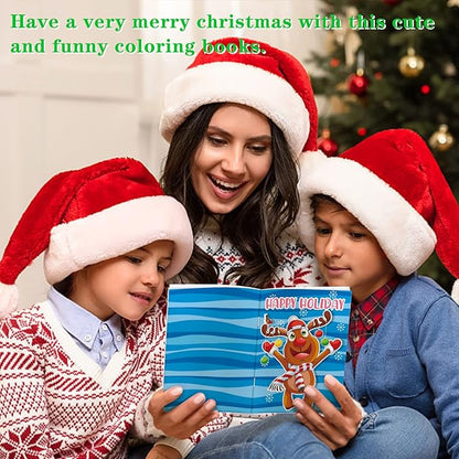 Omgouue 32Pcs Christmas Coloring Books for Kids - Xmas Party Favors Stockings Gifts Goodie Bags Stuffers Holiday Supplies