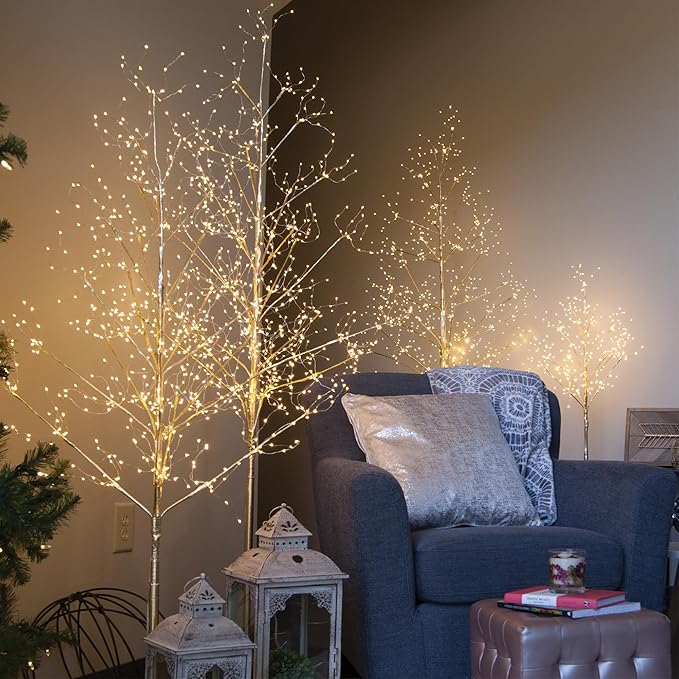 5 Ft Gold Fairy Light Tree Home Décor Fairy Tree Gold Room Decor, 570 Warm White LED Lights