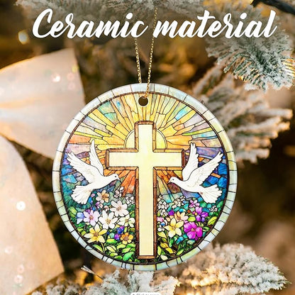 Cross Christmas Ornaments: Christmas Tree Decorations, Easter Faith Home Decor, Stocking Stuffers, Gift Ideas, Xmas Gift, Christian Gifts & Cross Gifts for Religious