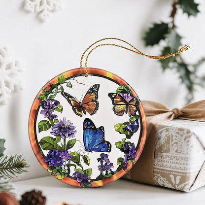 Butterfly Christmas Ornaments: Christmas Tree Ornaments, Holiday Decor for Butterfly Lovers, Stocking Stuffers, Gift Ideas, Xmas Gifts & Gifts for Mom Women
