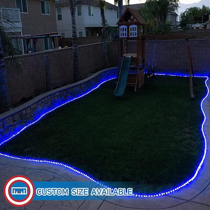 Russell Decor LED Rope Lights for Festival Holiday Party Wedding Seasonal Christmas Decoration Super Bright and Flexible Lights (Blue, 60ft)