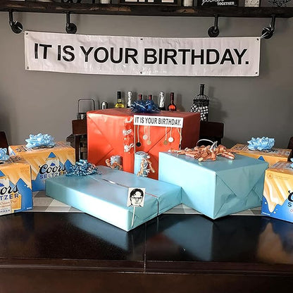 The Office Birthday Banner, 6 x 1 ft Vinyl with Metal Grommets for Party Decorations