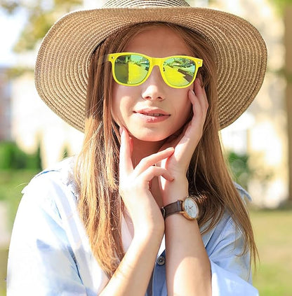 Eyegla 8/12/18 Pack Neon Sunglasses Bulk Colorful Multipack Party Sunglasses Retro Glasses Party Favor for Adult Men Women