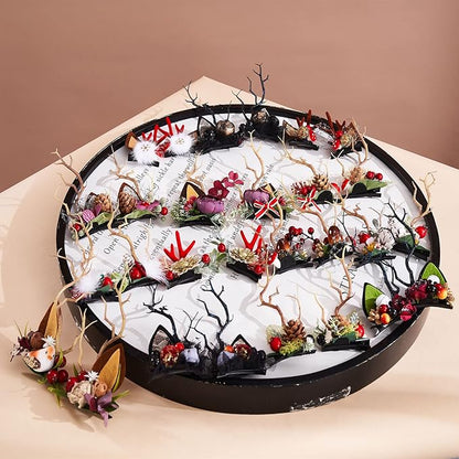 TOECWEGR Christmas Reindeer Antlers Headband Hair Clips Hair Hoop Girl Holiday Beauty Headdress