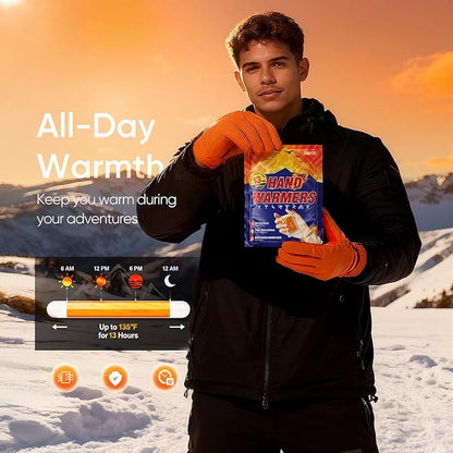 Hand Warmers Disposable 200/150/100/50/30 pcs, Up to 13 Hours of Heat Body Warmers, Air Activated Bulk Hand Warmers for Women Men, Gifts for Christmas, Golf Hunting Camping Essentials