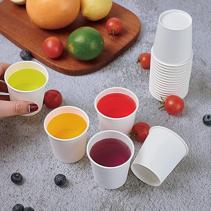 LITOPAK 480 Pack 5 oz Disposable Paper Coffee Cups, White Hot Espresso Cups for Party, Picnic, and Travel