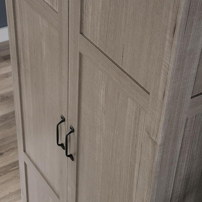 Sauder Select 71" Storage Cabinet, Pantry Cabinet Kitchen Storage with Adjustable Shelves, Bathroom Storage Cabinet, in Silver Sycamore