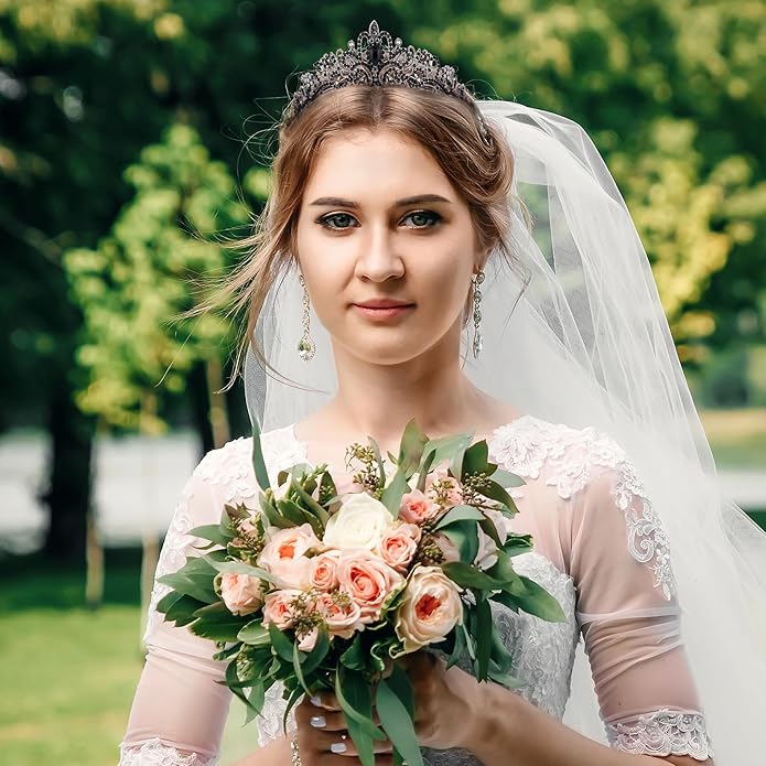 Princess Crown for Women, Crystal Queen Tiaras for Girls Bridal Hair Accessories Gifts for Birthday Wedding Prom, Bridal Party, Pageant, Halloween Christmas Costume