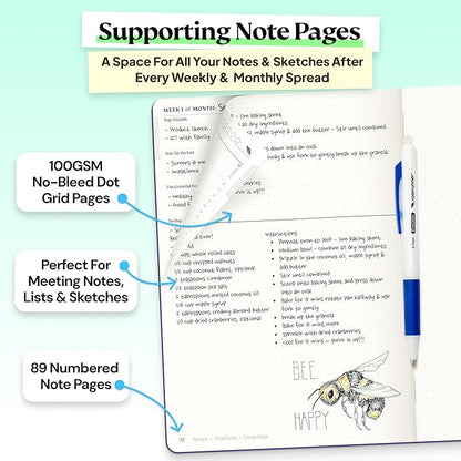 Roterunner Purpose Planner Notebook A5 5.8”x8.3” Undated 2026 Daily Weekly and Monthly Productivity Goal Setting Tool for Work Home ADHD Planner for Adults Self Care Journal (Purple Softcover)
