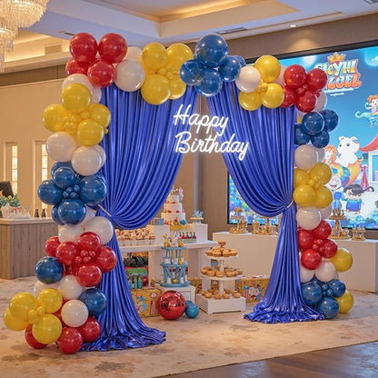 20x10ft Shimmer Royal Blue Sequin Backdrop Curtain for Parties, Thick Wrinkle Free Glitter Blue Photo Backdrop Drapes Curtains for Birthday Wedding Photography Background-4 Panels 5x10ft
