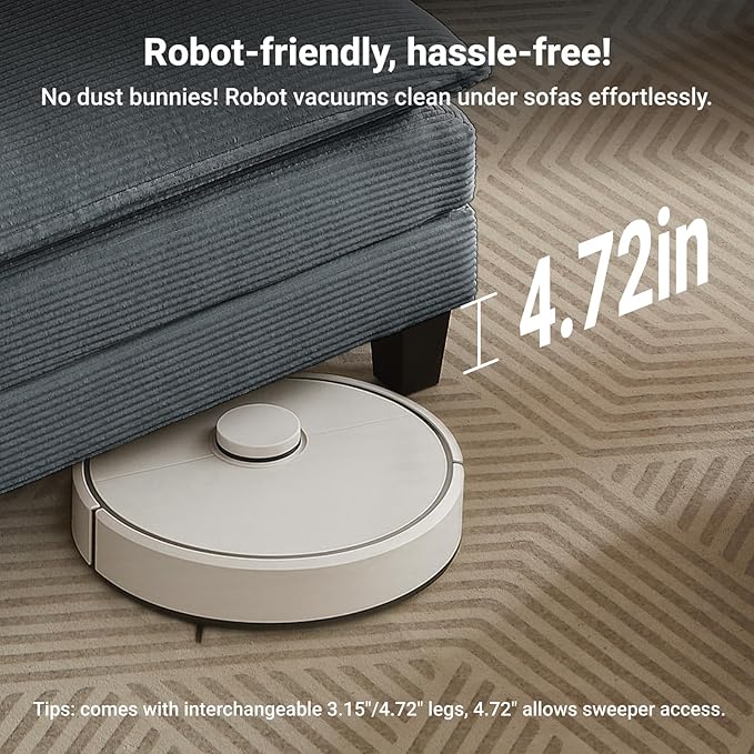 Modular Sectional Sofa, 111.5" U-Shaped Corduroy Comfy Sectional Couches for Living Room, 3-Seater Cloud Couches with 2 Movable Ottomans, Flexible Combination Modern Deep Seat Sofa (Grey)