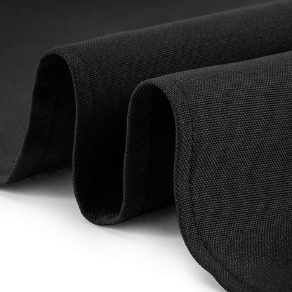 Lann's Linens - 10 Premium 108" Round Tablecloths for Wedding/Banquet/Restaurant - Polyester Fabric Table Cloths - Black