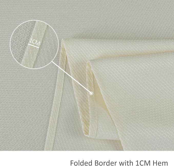 maxmill Jacquard Square Tablecloth Stain Resistant Waterproof Wrinkle Resistant Washable Soft Table Cloth, Decorative Fabric Table Cover for Dining Room, Indoor and Outdoor Use, 52 x 52 Inch, Ivory