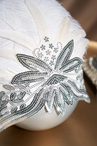 BABEYOND Carnival Feather Headpiece Showgirl Feather Pageant Headband 1920s Flapper Headband