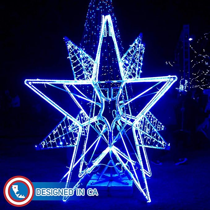 Russell Decor LED Rope Lights Festival Holiday Party Seasonal Christmas Decoration 30ft - 200ft Customized Available (Blue, 30)