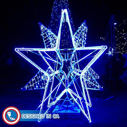 Russell Decor LED Rope Lights Festival Holiday Party Seasonal Christmas Decoration 30ft - 200ft Customized Available (Blue, 30)