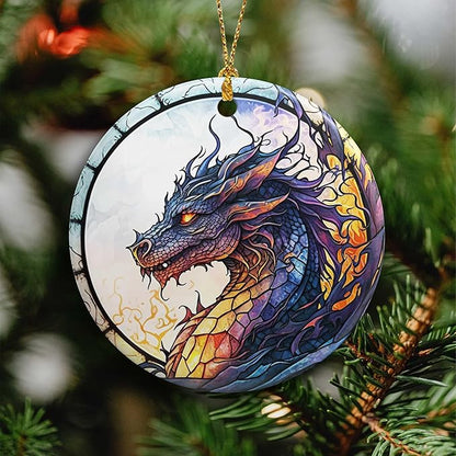 Dragon Christmas Ornament 2025 Christmas Ornament Holidays Ornaments Christmas Tree Ornaments Hanging Accessories Navidad decoracion Xmas Dragon Lovers Gifts Ideas for Indoor Outdoor Decor