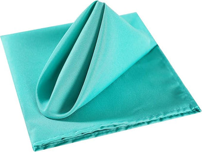 Cloth Napkins 20x20 inch Washable Polyester Dinner Napkins Soft Table Napkins for Wedding Party Dining Banquet(Turquoise,100PCS)
