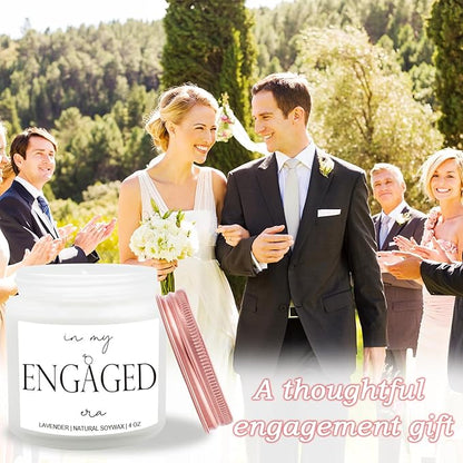 in My Engaged Era Candle - Handmade Lavender Engagement Candle, Wedding Gifts for Couples, Sweet Bride to Be Engagement Gifts for Her