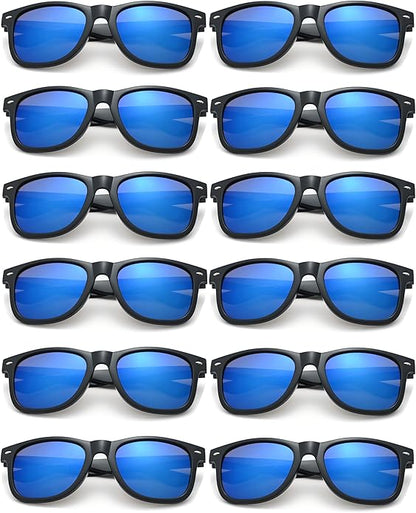 Eyegla 8/12/18 Pack Neon Sunglasses Bulk Colorful Multipack Party Sunglasses Retro Glasses Party Favor for Adult Men Women