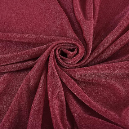 Arch Drapes for Wedding Arch Draping Fabric Burgundy Sheer Backdrop Curtain for Ceremony Bridal Party Decor 19Ft Length x 28" Width 2 Panel