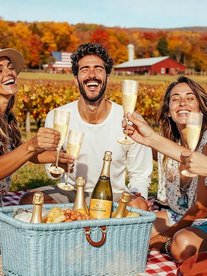 WDF 36-Pack Plastic Champagne Flutes - Gold Glitter Champagne Glasses Disposable - Perfect for Thanksgiving, Weddings, Birthday, Bridal Showers