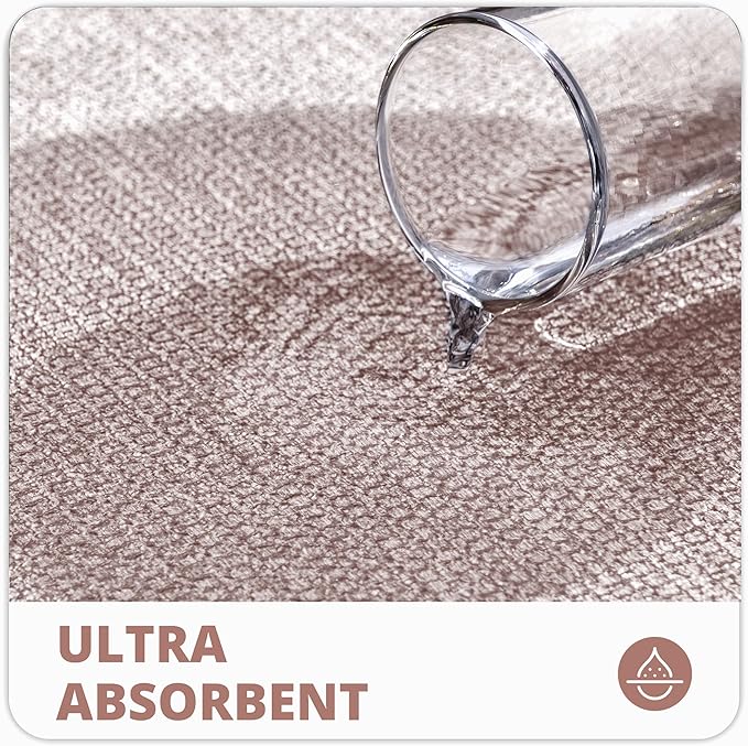 Bath Mat,Ultra Thin Bathroom Runner Rugs,Large Bath Mats for Bathroom,Quick Dry,Non-Slip,Machine Washable,Low Pile,Bath Rug,Shower Outside,Sink,Home Decor Accessories.Beige,3'x4'(36x48inch)