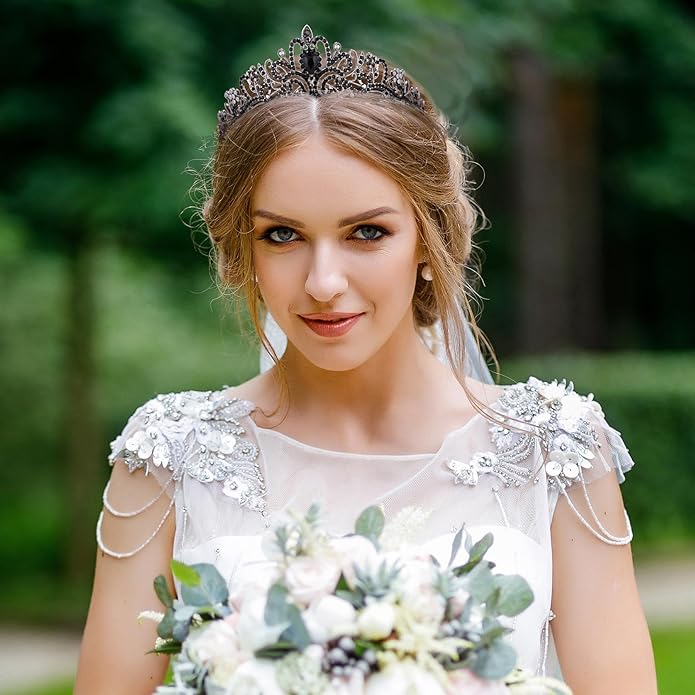 Princess Crown for Women, Crystal Queen Tiaras for Girls Bridal Hair Accessories Gifts for Birthday Wedding Prom, Bridal Party, Pageant, Halloween Christmas Costume