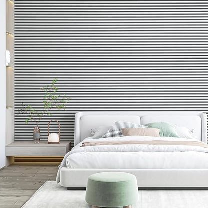 Art3d 4-Pack Glue-On Fine Bar Wainscoting Panel for Interior Wall Decor - 104 x 12 Inch Polystyrene Ultralight Slim Slat Wall Panels for Living Room Bedroom, Poplar