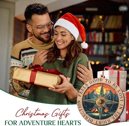 FLAGWIX Christmas Camping Gifts for Men Women - Wooden Christmas Ornaments 2025 for Tree Decorations - Camping Ornament for Home Decor, Gifts for Campers Who Have Everything, Gift Idea for Campers