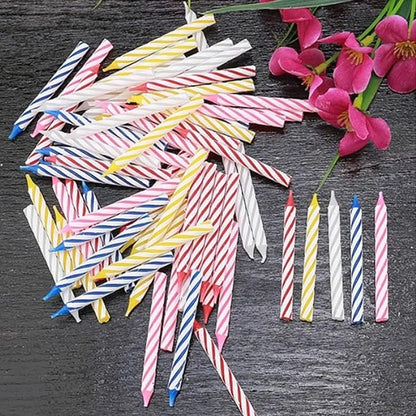 Cwise - 140 Count Birthday Candles - Spiral Candles for Cake or Cupcake - Celebration Candles - Mega Pack for Cakes - Colorful Birthday Candles