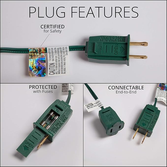 Wintergreen Lighting 100 C9 OptiCore LED Commercial Outdoor Christmas Lights – Heavy Duty Christmas String Lights; Green Wire (100 ft, Warm White Smooth/Opaque)