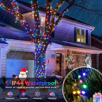 JMEXSUSS 800 LED Christmas String Lights Outdoor, 272ft 8 Modes Multicolor Christmas Lights Plug in, Waterproof Green Wire LED Christmas Tree Lights for Indoor Tree Xmas Decor