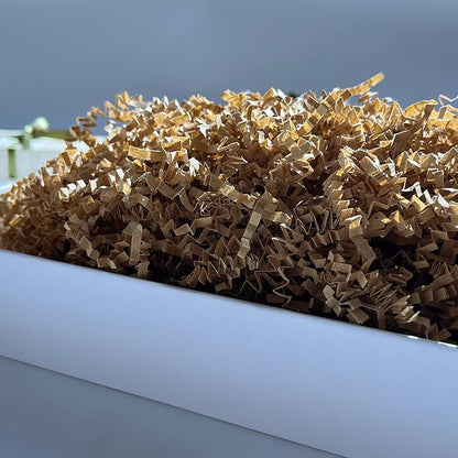 2 LB Brown Crinkle Cut Paper Shred Filler for Gift Baskets Party Favors Stuffing Easter Egg Grass