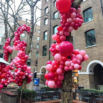 PartyWoo Hot Pink Balloons 50 pcs 5 Inch Small Mini Dark Pink Magenta Fuchsia Latex Balloons for Wedding Baby Shower Gender Reveal Valentine's Day Bachelorette Birthday Party Decorations Pink-Y12