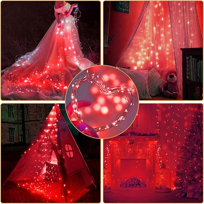 12 Pack Fairy Lights Battery Operated String Lights，7FT 20LED Waterproof Silver Wire Christmas Lights Outdoor,Firefly Mini Lights for Bedroom Party Birthday Wedding Indoor Decorations Home Decor