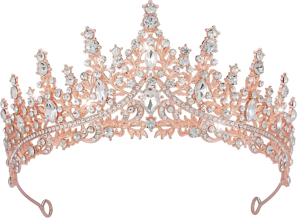 Crystal Tiara Crown for Women, Rhinestone Queen Headband Wedding Bridal Hair Accessories, Princess Crown for Birthday Prom Quinceañera Party Pageant Halloween Cosplay