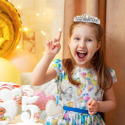 Princess Crown for Women, Crystal Queen Tiaras for Girls Bridal Hair Accessories Gifts for Birthday Wedding Prom, Bridal Party, Pageant, Halloween Christmas Costume