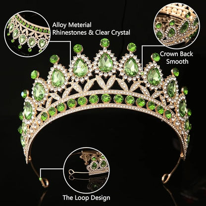 Kamirola Tiaras Princess Crown for Women and Girls Crystal Headbands for Bridal, Princess for Wedding and Party(TR21)