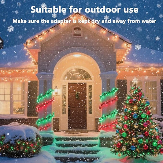 Joomer Christmas String Lights - 100FT 300LED RGB String Lights with Remote, Waterproof Outdoor Indoor with Timer Memory Function for Tree, Yard, Christmas Decor (Non-Connectable)