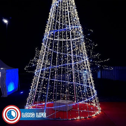 Russell Decor LED Rope Lights for Festival Holiday Party Wedding Seasonal Christmas Decoration Super Bright and Flexible Lights (Blue, 60ft)