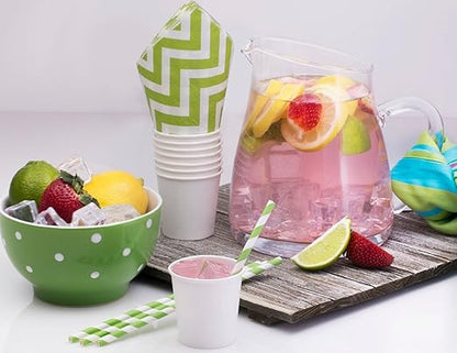 NYHI 300-Pack 8 oz White Disposable Paper Cups for Hot & Cold Drinks - Coffee, Tea, Water - Leak-Proof for Parties & Offices