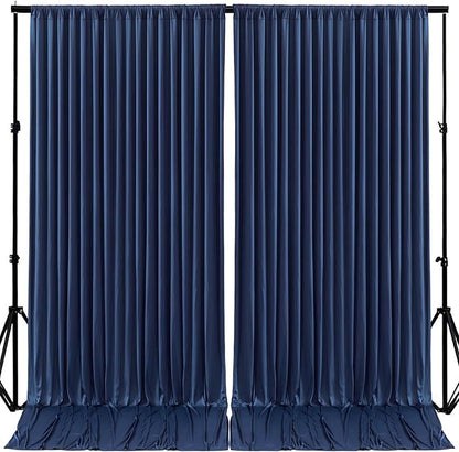 10x10 Navy Blue Backdrop Curtain for Parties Wrinkle Free Photo Curtains Backdrop Drapes Fabric Decoration for Wedding Birthday Party Baby Shower 5ft x 10ft,2 Panels