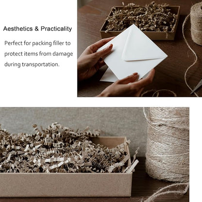 2 LB Brown Crinkle Cut Paper Shred Filler for Gift Baskets Party Favors Stuffing Easter Egg Grass